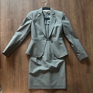 Gray Women's Blazer and Dress Set
